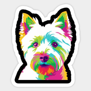 West Highland White Terrier Pop Art - Dog Lover Gifts Sticker